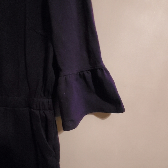 Navy ruffle sleeve jumper - Picture 3 of 4